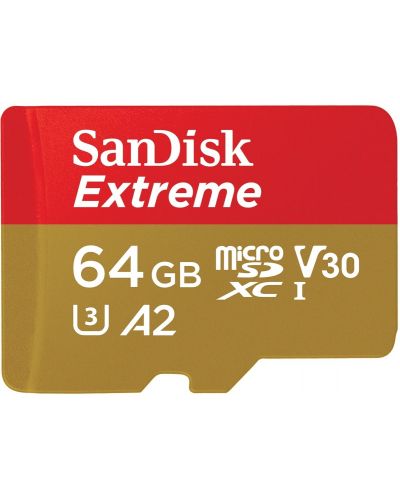 Карта памет SanDisk - Extreme, 64GB, за мобилни игри + RescuePRO Deluxe - 1