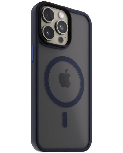 Калъф Next One - Midnight Mist Shield MagSafe, iPhone 15 Pro, тъмносин - 3