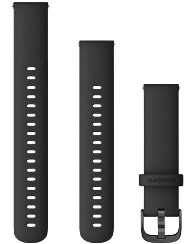 Каишка Garmin - QR Silicone, Venu 2S/3S, 18 mm, Black/Slate - 1