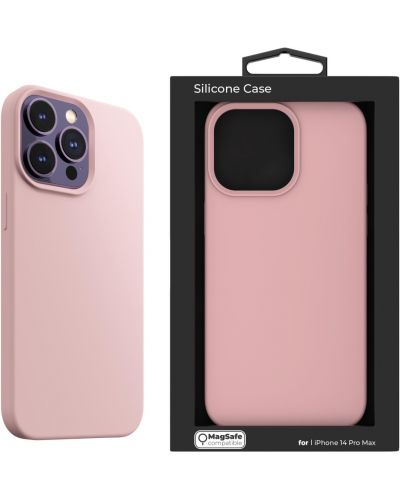 Калъф Next One - Silicon MagSafe, iPhone 14 Pro Max, розов - 7