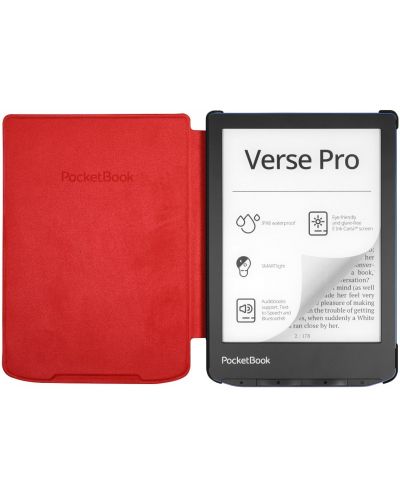 Калъф PocketBook - H-S-634-R-WW, Verse/Verse Pro, червен - 6