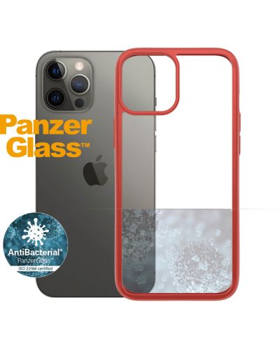 Калъф PanzerGlass - Clear, iPhone 12 Pro Max, прозрачен/червен - 1
