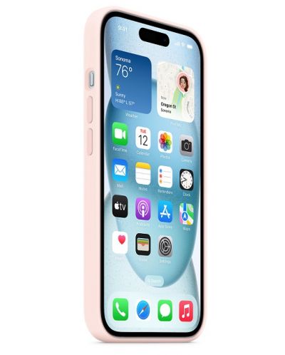 Калъф Apple - Silicone MagSafe, iPhone 15, Light Pink - 3