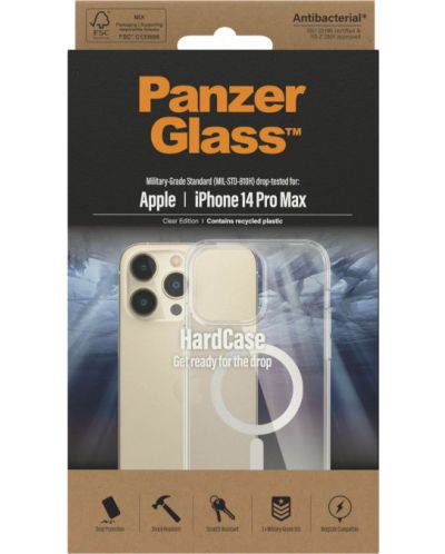 Калъф PanzerGlass - HardCase MagSafe, iPhone 14 Pro Max, прозрачен - 3
