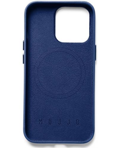 Калъф Mujjo - Full Leather MagSafe, iPhone 14 Pro, Monaco Blue - 3
