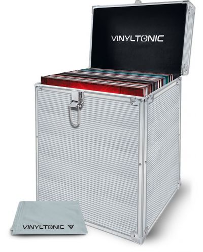 Калъф за грамофонни плочи Vinyl Tonic - VT02S, сребрист - 1