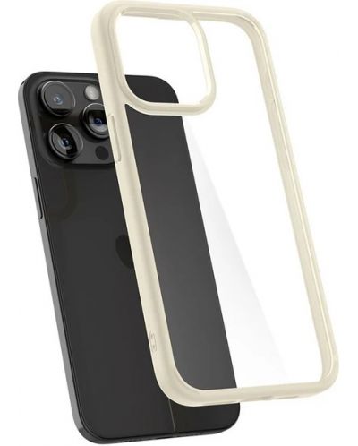 Калъф Spigen - Ultra Hybrid, iPhone 15 Pro Max, Sand Beige - 5