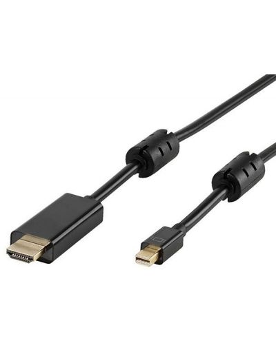 Кабел Vivanco - 45344, Mini DisplayPort/HDMI, 1.8m, черен - 1