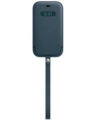 Калъф Apple - Leather Sleeve MagSafe, iPhone 12/12 Pro, Baltic Blue - 3