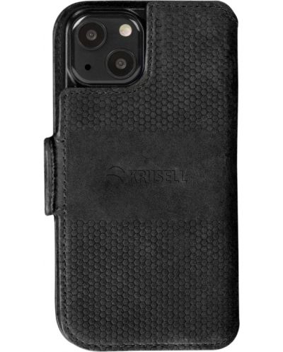 Калъф Krusell - Leather Wallet, iPhone 13 mini, черен - 3