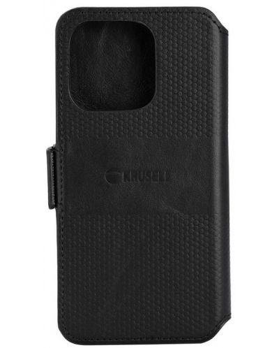 Калъф Krusell - Leather Phone Wallet, iPhone 14 Plus, черен - 2