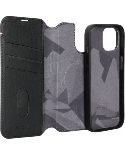 Калъф Decoded - Leather Detachable Wallet, iPhone 15, черен - 5