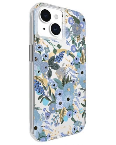 Калъф Case-Mate - Rifle Paper Garden Party Blue MagSafe, iPhone 15 - 2