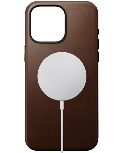 Калъф Nomad - Modern Leather, iPhone 15 Pro Max, кафяв - 2