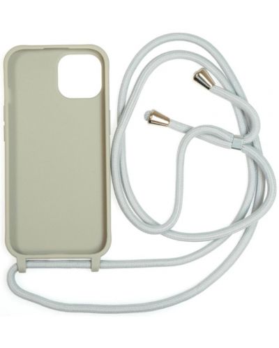 Калъф Mobile Origin - Lanyard, iPhone 15, Light Grey - 2