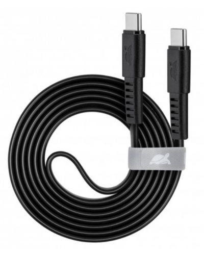 Кабел Rivacase -PS6005BK12, USB-C/USB-C, 1.2 m, черен - 2