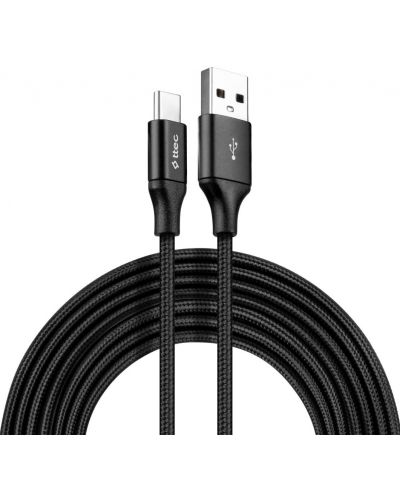 Кабел ttec - AlumiCable XXL, USB-A/USB-C, 3 m, черен - 2