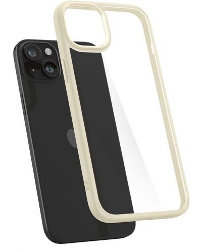 Калъф Spigen - Ultra Hybrid, iPhone 15, Sand Beige - 5