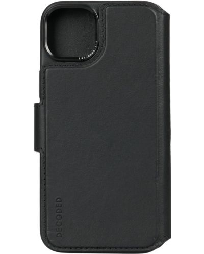 Калъф Decoded - Leather Wallet, iPhone 15 Plus, черен - 4