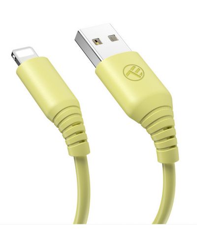 Кабел Tellur - TLL155397, USB-A/Lightning, 1 m, жълт - 2