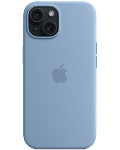 Калъф Apple - Silicone MagSafe, iPhone 15, Winter Blue - 7