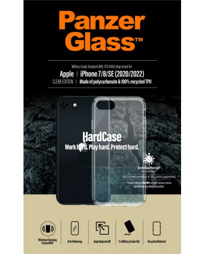 Калъф PanzerGlass - HardCase, iPhone7/8/SE 2020/2022, прозрачен - 2