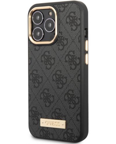 Калъф Guess - 4G MagSafe, iPhone 14 Pro Max, черен - 2