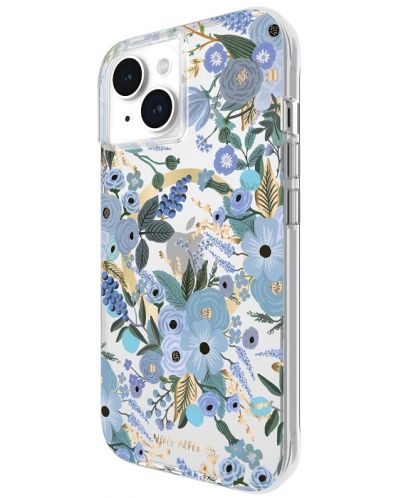 Калъф Case-Mate - Rifle Paper Garden Party Blue MagSafe, iPhone 15 - 3