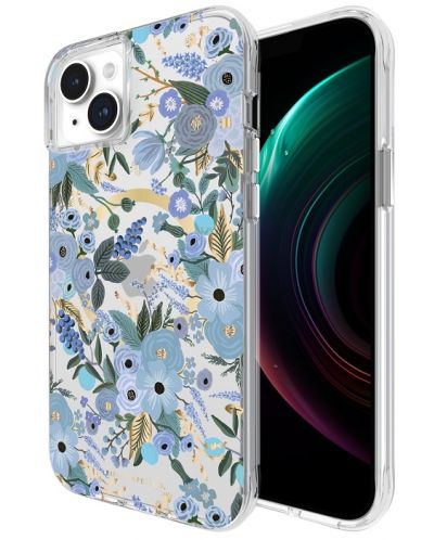Калъф Case-Mate - Rifle Paper Garden Party Blue MagSafe, iPhone 15 Plus - 5