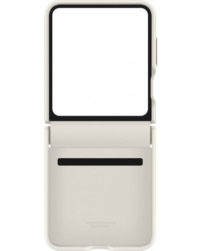 Калъф Samsung - Leather, Galaxy Z Flip5, Cream - 5