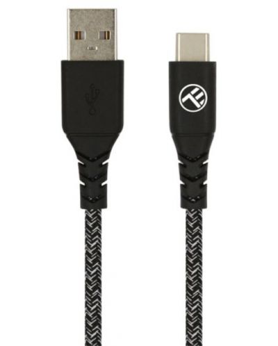Кабел Tellur - Green Data, USB-A/USB-C, 1 m, черен - 1