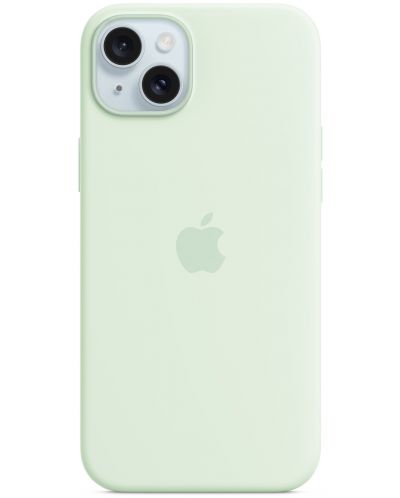 Калъф Apple - Silicone MagSafe, iPhone 15 Plus, Soft Mint - 2
