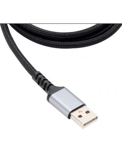 Кабел VCom - CU405M, USB-C/ USB-A, 1.8 m, черен - 3