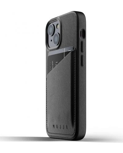 Калъф Mojjo - Full Leather Wallet, iPhone 13 mini, черен - 3