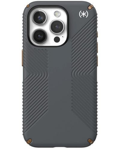 Калъф Speck - Presidio 2 Grip, iPhone 15 Pro, сив - 1