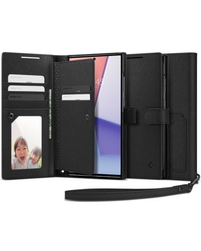 Калъф Spigen - Wallet S Plus, Galaxy S23 Ultra, черен - 5