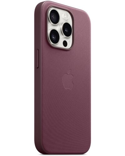 Калъф Apple - FineWoven MagSafe, iPhone 15 Pro, Mulberry - 2
