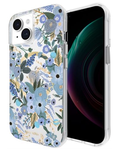 Калъф Case-Mate - Rifle Paper Garden Party Blue MagSafe, iPhone 15 - 5
