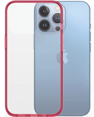 Калъф PanzerGlass - ClearCase, iPhone 13 Pro, прозрачен/червен - 1