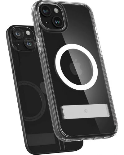 Калъф Spigen - Ultra Hybrid S, iPhone 15, Crystal Clear - 4