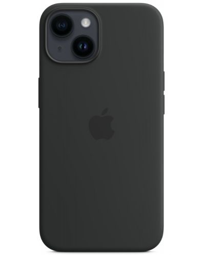 Калъф Apple - Silicone MagSafe, iPhone 14, Midnight - 1