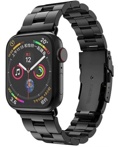 Каишка Techsuit - W036 Steel, Apple Watch, 42/44/45/49 mm, черна - 2