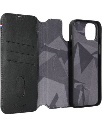 Калъф Decoded - Leather Wallet, iPhone 15 Plus, черен - 5