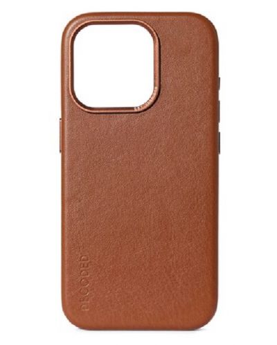 Калъф Decoded - Leather, iPhone 15 Pro, кафяв - 1