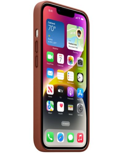 Калъф Apple - Leather MagSafe, iPhone 14, Umber - 3