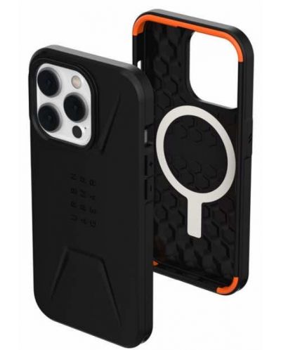 Калъф UAG - Civilian Hybrid MagSafe, iPhone 14 Pro, черен - 3