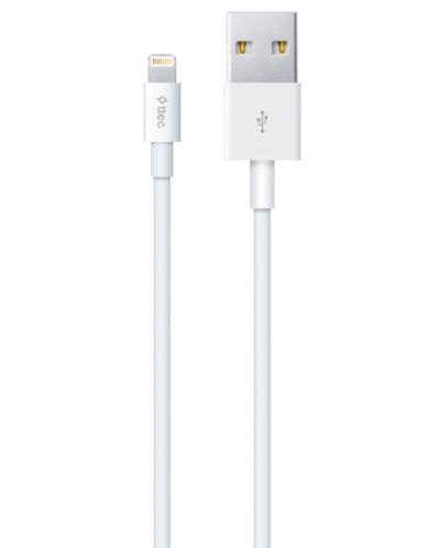 Кабел ttec - Charge/Data, USB-A/Lightning, 1 m, бял - 1