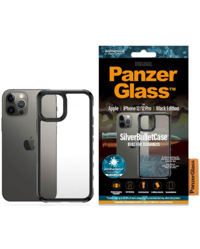 Калъф PanzerGlass - SilverBulletCase, iPhone 12/12 Pro, черен - 1