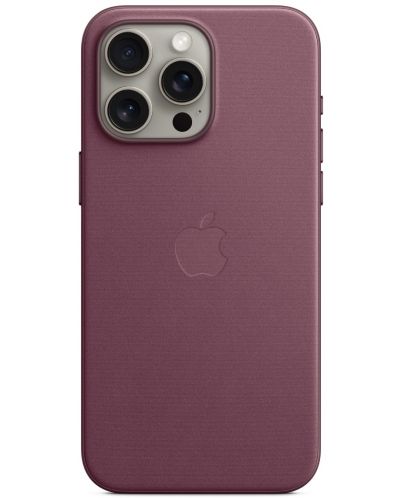 Калъф Apple - FineWoven MagSafe, iPhone 15 Pro Max, Mulberry - 1