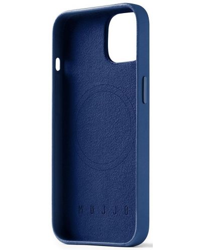 Калъф Mujjo - Full Leather MagSafe, iPhone 14, Monaco Blue - 2